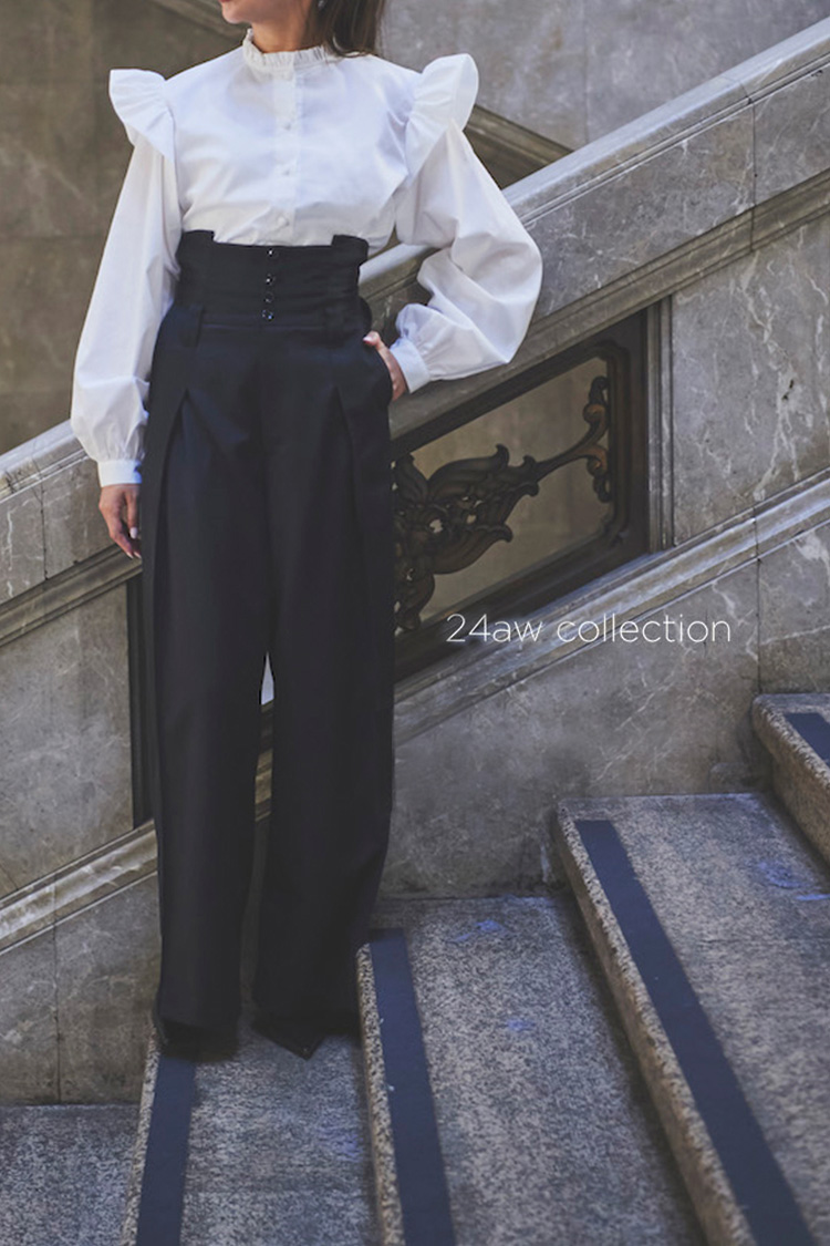 stina closet/butterfly dress / navyワンピース - ワンピース